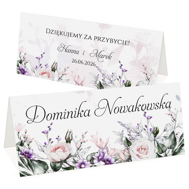 Winietki na stół Anna