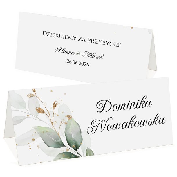 winietki na stół Eukaliptus