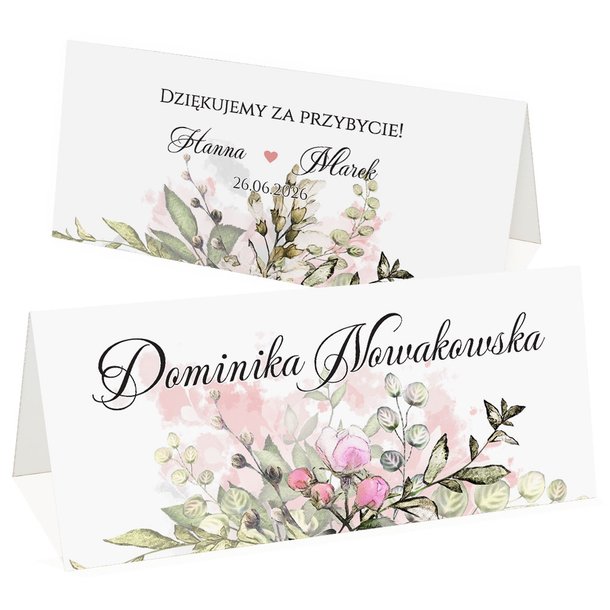 Winietki na stół Rose
