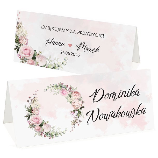 Winietki na stół Rose