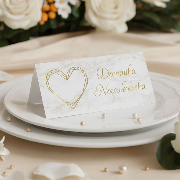 Winietki na stół Marmurkowa