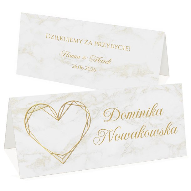 Winietki na stół Marmurkowa