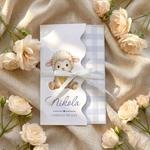 Zaproszenia na Chrzest falowane - Kiara