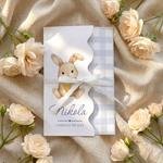 Zaproszenia na Chrzest falowane - Kiara