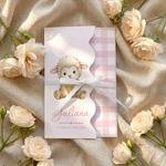 Zaproszenia na Chrzest falowane - Kiara