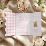 Zaproszenia na Chrzest falowane - Kiara