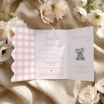 Zaproszenia na Chrzest falowane - Kiara