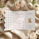 Zaproszenia na Chrzest falowane - Kiara