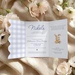 Zaproszenia na Chrzest falowane - Kiara