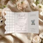 Zaproszenia na Chrzest falowane - Kiara