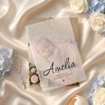 Zaproszenia na chrzest kalka ze zdjęciem - Maura