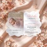 Zaproszenia na chrzest ze zdjęciem ozdobne wycięcie - Alika