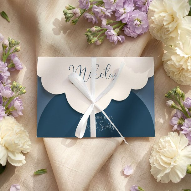 Zaproszenia na chrzest wycięcie w chmurkę - Rumi