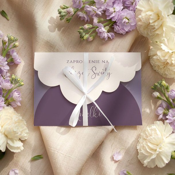 Zaproszenia na chrzest wycięcie w chmurkę - Rumi