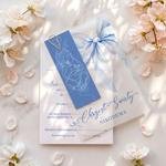 Zaproszenia na chrzest z kalką - Louise