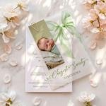 Zaproszenia na chrzest z kalką - Louise