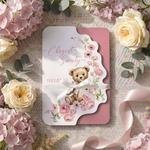 Zaproszenia na chrzest z ozdobnym wycięciem - Mia