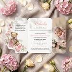 Zaproszenia na chrzest z ozdobnym wycięciem - Mia2