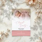 Zaproszenia na chrzest ze zdjęciem - Arleta