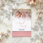 Zaproszenia na chrzest ze zdjęciem - Arleta