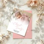 Zaproszenia na chrzest ze zdjęciem - Arleta