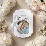 Zaproszenia na chrzest ze zdjęciem ozdobne wycięcie - Andrea