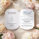 Zaproszenia na chrzest ze zdjęciem ozdobne wycięcie - Andrea