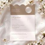 Zaproszenia na chrzest ze zdjęciem i falowanym wycięciem - Klaudia