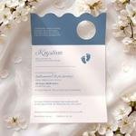 Zaproszenia na chrzest ze zdjęciem i falowanym wycięciem - Klaudia