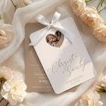 Zaproszenia na chrzest zaokrąglone z wycięciem - Nela