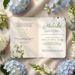 Zaproszenia na chrzest z zawieszką w kształcie serduszka - Bessie