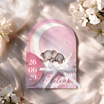 Zaproszenia na chrzest ze wstążką - Effie3