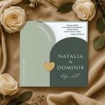 Zaproszenia Slubne - Penelopa ze zlotym serduszkiem