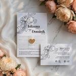 Zaproszenia ślubne z opaską z kalki - Elodie2
