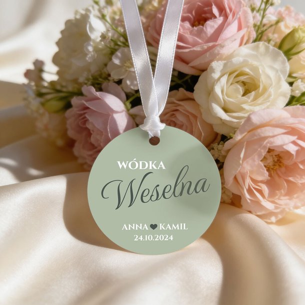Zawieszki okrągłe na alkohol 8szt - Penelopa - Nancy - Ariela