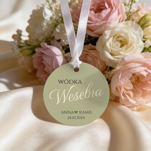 Zawieszki okrągłe na alkohol 8szt - Penelopa - Nancy - Ariela