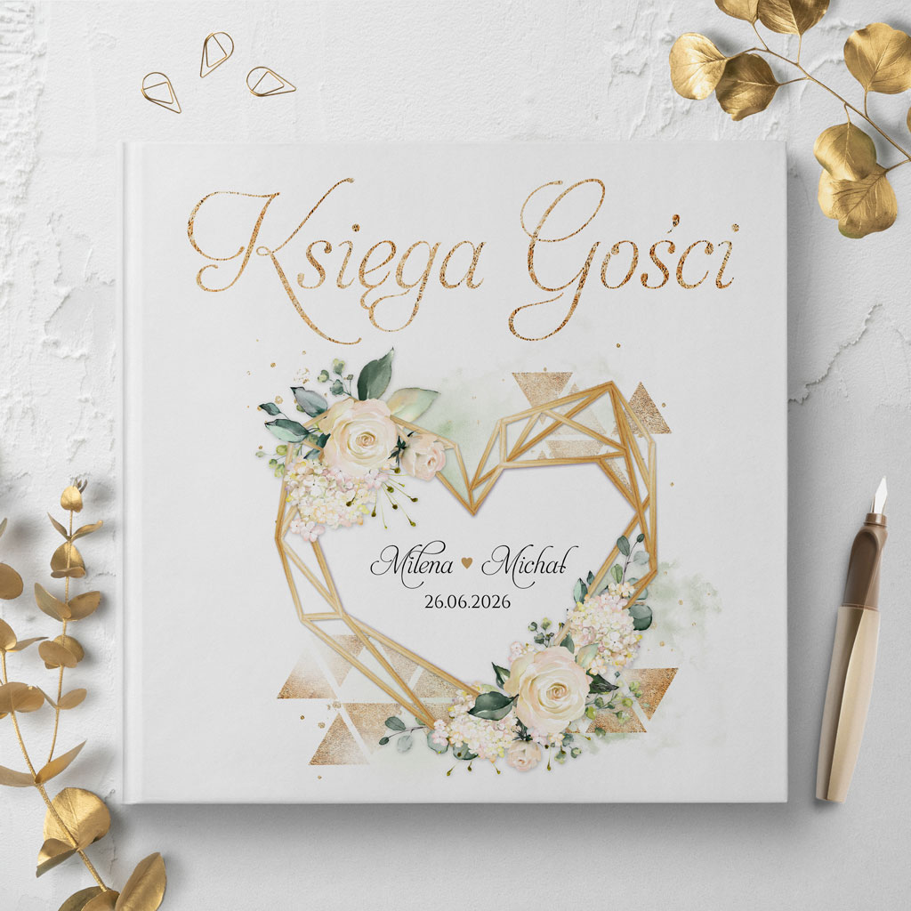 Księga gości weselnych - białe/czarne karty - Ariana2