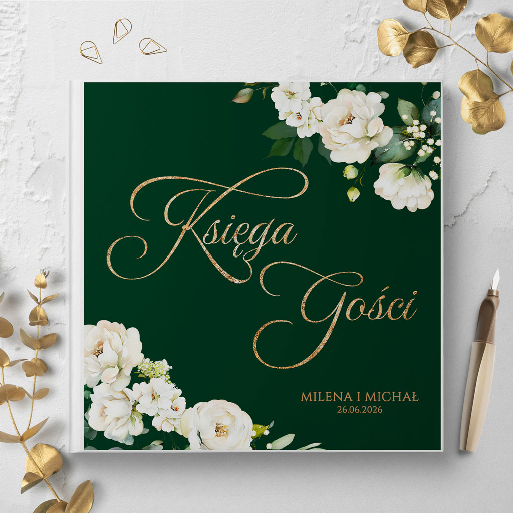 Księga gości weselnych - białe/czarne karty - Ingrid