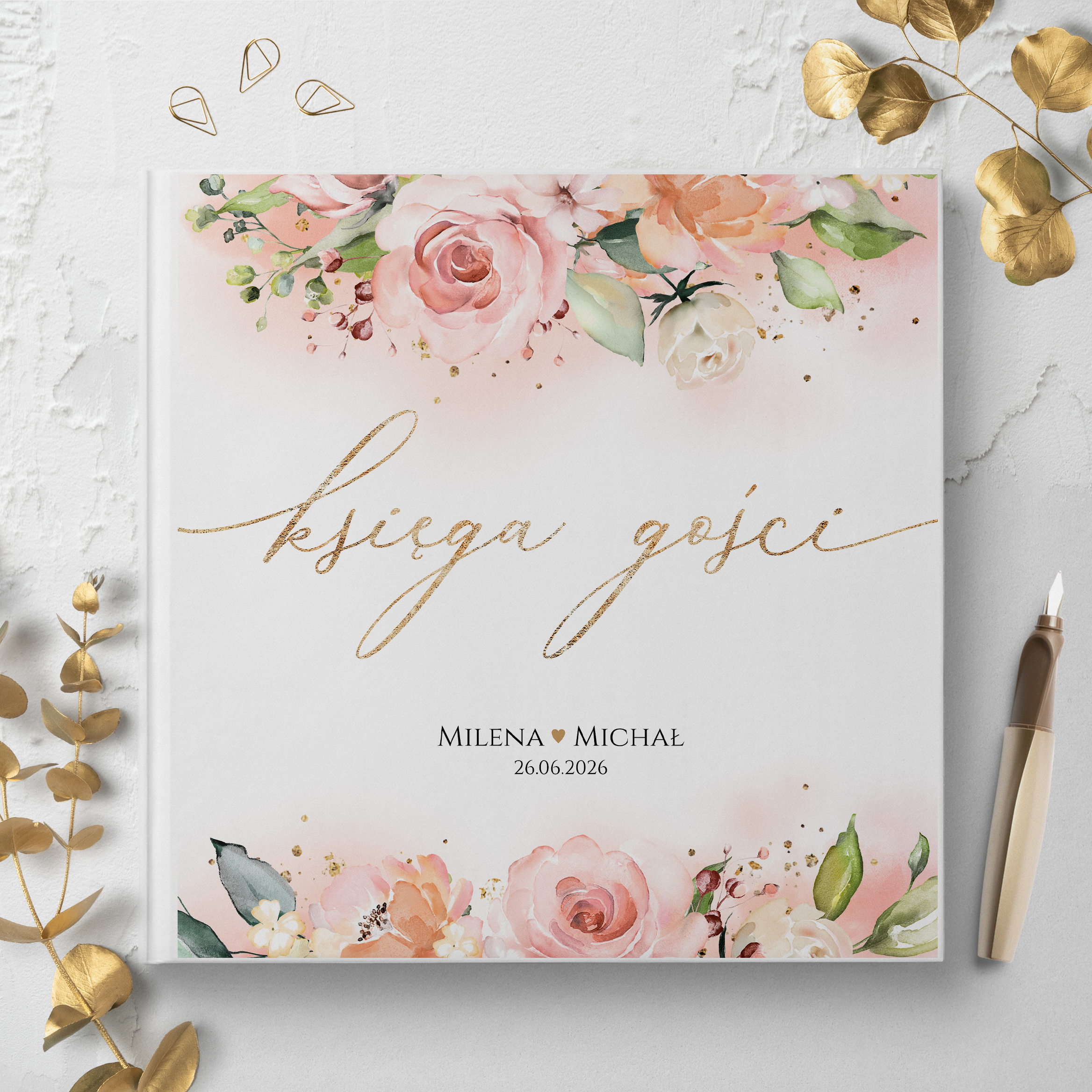 Księga gości weselnych - białe/czarne karty - Irma