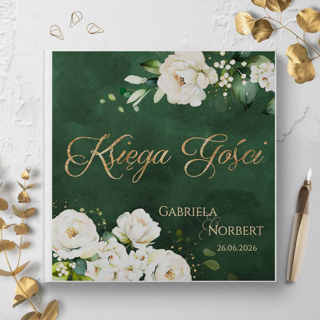 Księga gości weselnych - białe/czarne karty - Adelajda i Luiza