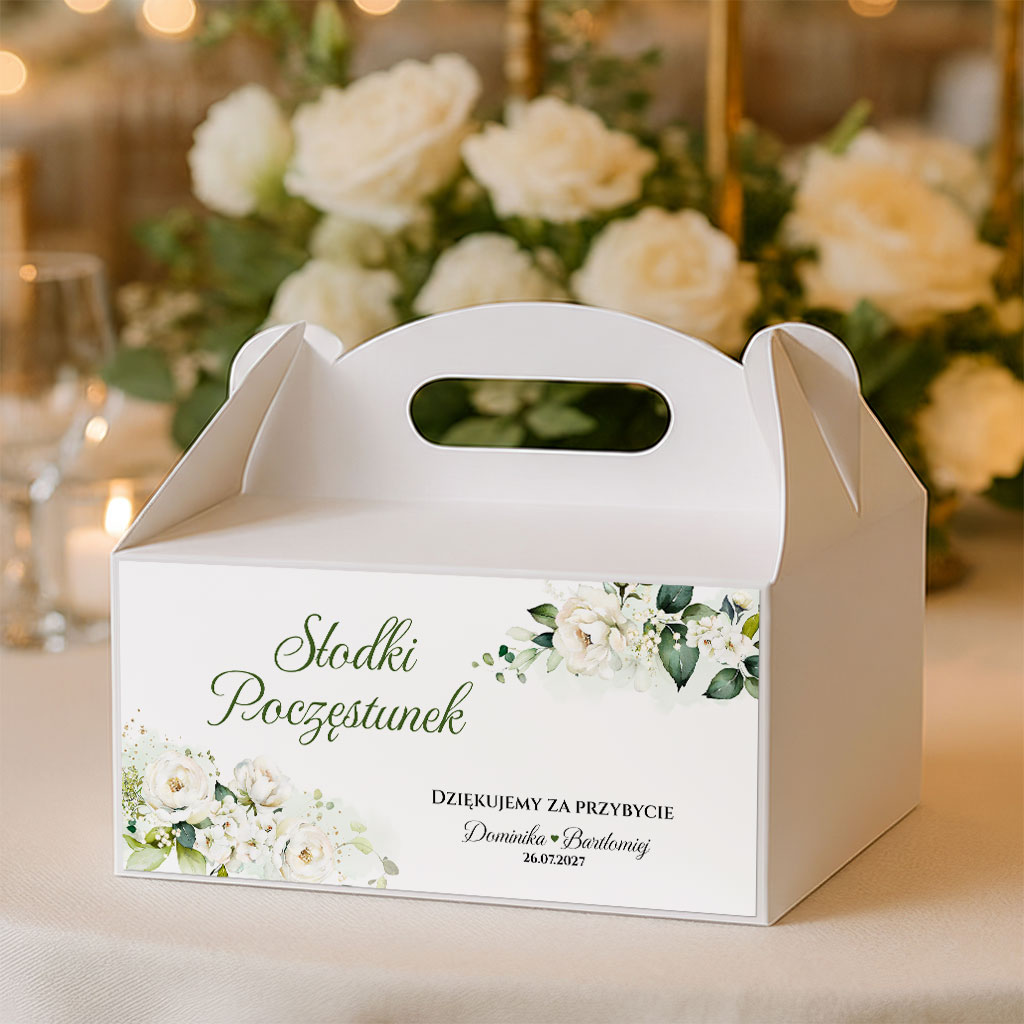 Naklejki na pudełka na ciasto 3 szt. - Julia