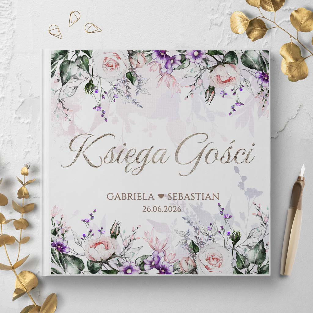 Księga gości weselnych - białe/czarne karty - Anna