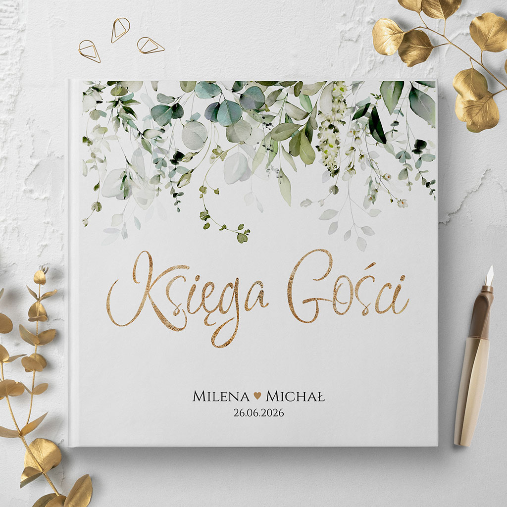 Księga gości weselnych - białe/czarne karty - Elza