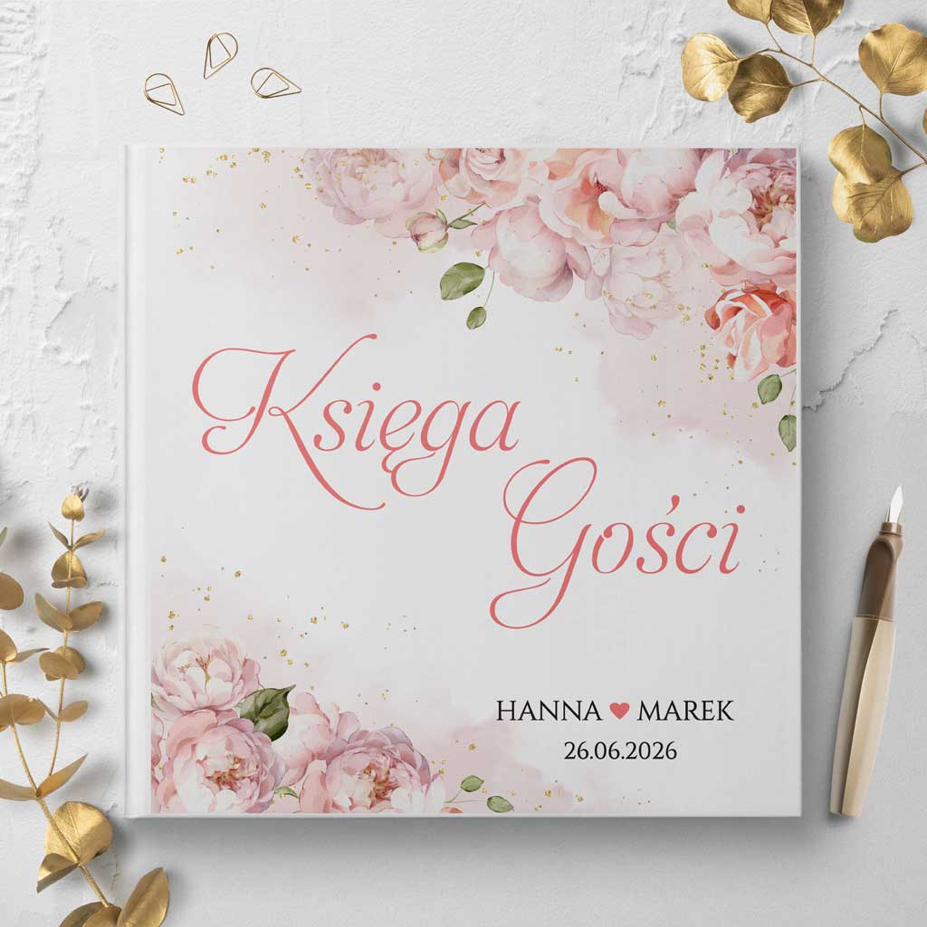 Księga gości weselnych - białe/czarne karty - Wera2