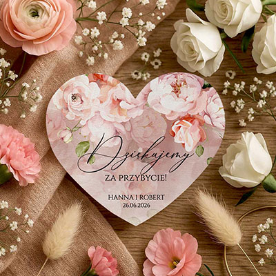 Magnesy z podziękowaniem na ślub