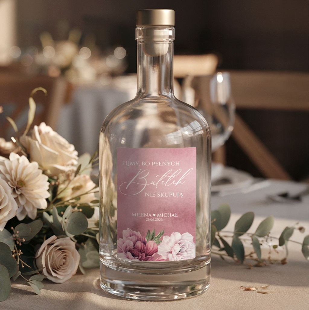 Naklejki na wódkę weselną 8szt - Irelia