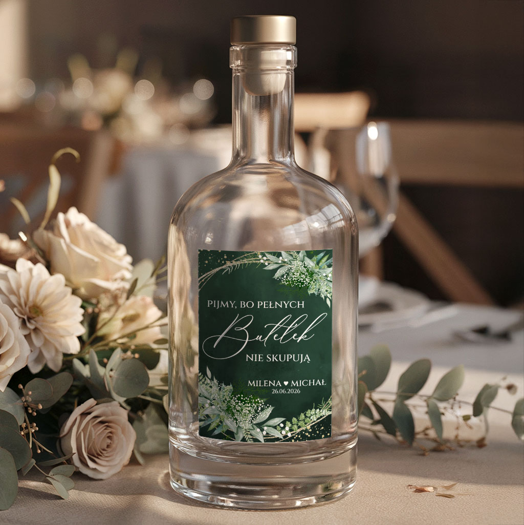 Naklejki na wódkę weselną 8szt - Nikola