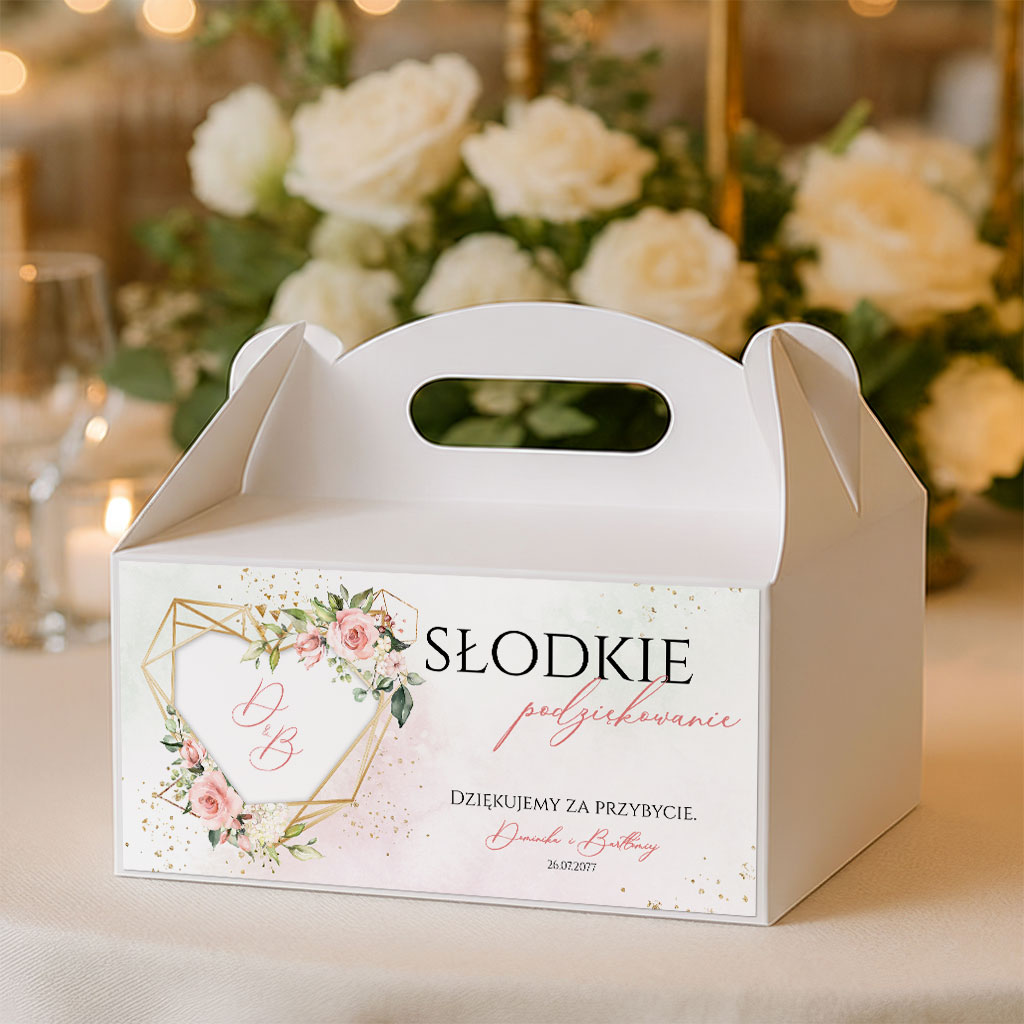 Naklejki na pudełka na ciasto 3 szt. - Adela