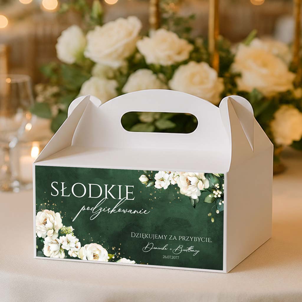 Naklejki na pudełka na ciasto 3 szt. - Adelajda i Luiza