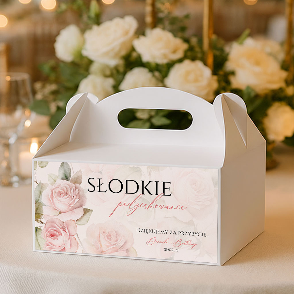 Naklejki na pudełka na ciasto 3 szt. - Diana